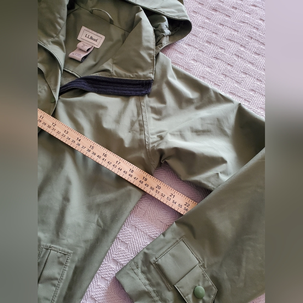 Vintage L.L.BEAN Classic Duster Rain Trench Coat **Detachable Hood - Picture 14 of 16
